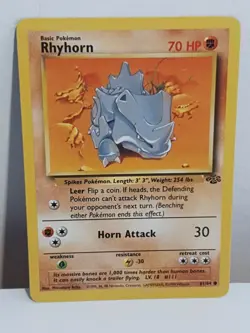 61/64 | Rhyhorn | Jungle | Pokemon Card | NM - Mint - Image 1
