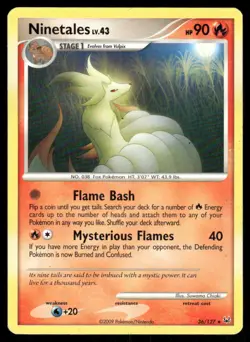 Pokemon Cards Ninetales 36/127 Platinum Rare LP - Image 1