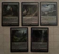 MTG Zendikar Expedition "Battle Lands" Artist Proof Set Titus Lunter Sketched - Image 1