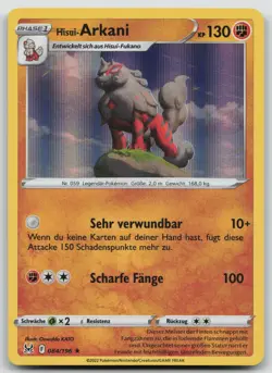 Hisui-Arkani 084/196 Holo Rare - Verlorener Ursprung - DE - NM - Pokemon TCG - Image 1