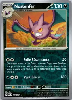 Carte Pokemon Nostenfer 112/182 Reverse - 2023 - Image 1