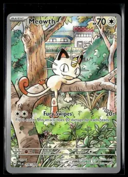 2025 Pokemon ME02: Phantasmal Flames Illustration Rare Meowth 106/094 (CF) - Image 1