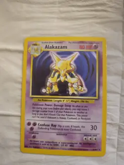 Pokemon TCG Alakazam 1/102 Holo Rare Basis Set 1999 English and Ungraded - Image 1