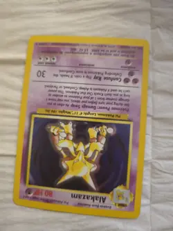 Pokemon TCG Alakazam 1/102 Holo Rare Basis Set 1999 English and Ungraded - Image 3