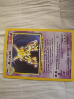 Pokemon TCG Alakazam 1/102 Holo Rare Basis Set 1999 English and Ungraded - Image 4