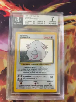 Pokemon Karte Card Chansey Chaneira Base Set Holo 1999 Deutsch Beckett BGS 7 - Image 2