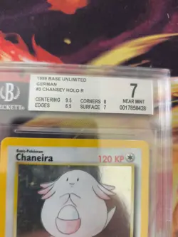 Pokemon Karte Card Chansey Chaneira Base Set Holo 1999 Deutsch Beckett BGS 7 - Image 4