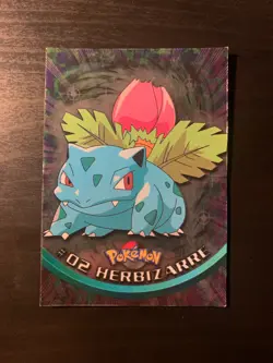 Carte Pokemon TOPPS HOLO Serie 1 Herbizarre Numero 02 Francaise - Image 1