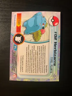 Carte Pokemon TOPPS HOLO Serie 1 Herbizarre Numero 02 Francaise - Image 4