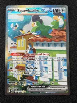 Pokemon TCG Squawkabilly ex Special Illustration Rare SV02 264/193 NM - Image 1