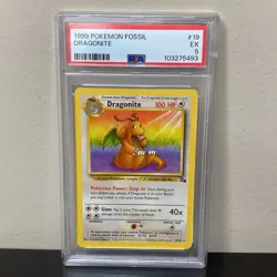Dragonite (19/62) Rare - 1999 Pokemon TCG: Fossil - PSA 5 EX - Image 1