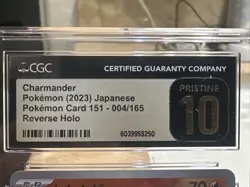 2023 POKEMON 151 JAPANESE MASTER BALL REVERSE HOLO CHARMANDER CGC 10 PRISTINE - Image 2