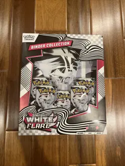 POKEMON Scarlet & Violet White Flare Binder Collection Box, Sealed Box is Worn - Image 1