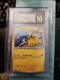 Pokemon Pikachu #190 (World's Stamp 2024) Black Star Promo - CGC 10 PRISTINE - Image 1