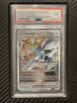 2022 PSA 9 Arceus Vstar #123 Metal Promo Pokemon Arceus Ultra Premium Collection - Image 1