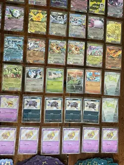 Huge Pokemon Lot Mew Espeon Gengar Pikachu Victini Ex Binder Poster Masterball - Image 4