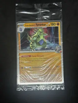 Pokemon Center Team Rocket's Tyranitar Stamped Promo Sealed - Image 1