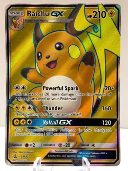 Pokemon Raichu GX SM90 Sun & Moon BLACK STAR PROMO - Image 2
