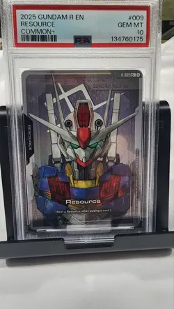 Bandai Gundam Card Game PSA 10 2025 Resource #009 Gundam Aerial Common+ EN - Image 1