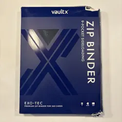 VaultX Exo-Tec Zip Binder Sideloading 9 Pocket Holds 360 Cards. New, Other - Image 1