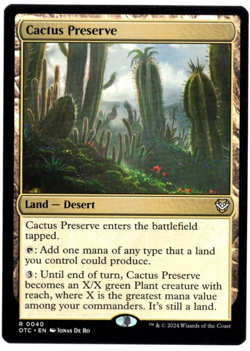 Cactus Preserve 0040 Non Foil Rare Outlaws of Thunder Junction MTG Near Mint - Image 1
