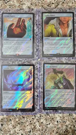 MTG Arcane Signet (Surge Foil) Commander: Final Fantasy FIC: 335, 334, 333, 332 - Image 1