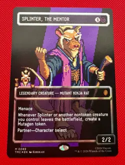 Splinter, the Mentor (0089) (Borderless) (Surge Foil) Commander: TMNT. MTG. NM+ - Image 1