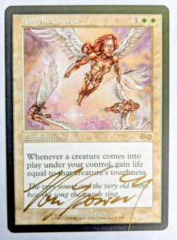 MTG Angelic Chorus SIGNED IN GOLD BY RON SPENCER - Image 1