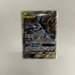 Pokemon TCG Garchomp & Giratina GX SM193 Sun & Moon Promo Card HP/DMG - Image 1