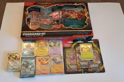 Pokemon Charizard Ex Box-3 Pack Blister-Sealed Promo Decks-Pokemon Day Box Lot - Image 1