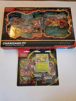 Pokemon Charizard Ex Box-3 Pack Blister-Sealed Promo Decks-Pokemon Day Box Lot - Image 2