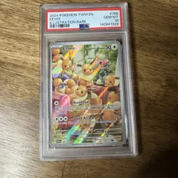 2024 Pokemon TCG Eevee TWM IR #188 PSA 10 Gem Mint Full Art Illustration Rare - Image 1