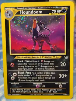 *Big Swirl* Houndoom 8/64 Holo Rare Neo Revelation Pokemon English LP+ Pokemon - Image 1