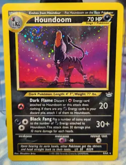 *Big Swirl* Houndoom 8/64 Holo Rare Neo Revelation Pokemon English LP+ Pokemon - Image 2