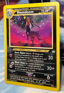 *Big Swirl* Houndoom 8/64 Holo Rare Neo Revelation Pokemon English LP+ Pokemon - Image 3