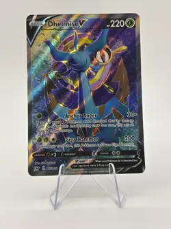 Pokemon TCG - Dhelmise V 186/202 Sword & Shield Base Set - Ultra Rare NM - Image 1