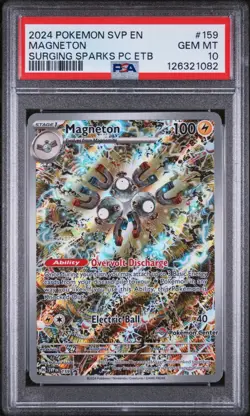 Magneton #159 2024 Sv:Surging Sparks Pokemon Center ETB Promo - Gem Mint PSA 10 - Image 1