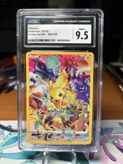 2023 POKEMON CROWN ZENITH - SECRET RARE - HOLO #160/159 PIKACHU CGC 9.5 - Image 1