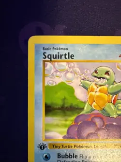 Pokemon TCG Squirtle 63/102 Base Set Shadowless Regular 1st Edition WOTC 1999 - Image 2