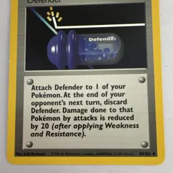 Pokemon TCG Defender 80/102 Base Set Regular Uncommon Trainer Wizards 1999 - Image 5