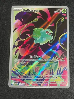 Pokemon Bulbasaur 133/132 ME01 Mega Evolution Full Art Holo Illustration Rare - Image 1