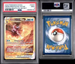 POKEMON SWORD & SHIELD CROWN ZENITH FULL ART/ORIGIN FORME PALKIA VSTAR PSA 9 - Image 2