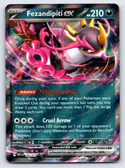 Fezandipiti ex 142/217 Double Rare Ascended Heroes Pokemon Near Mint - Image 1