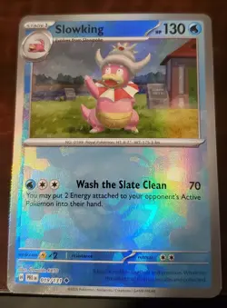 Pokemon TCG Prismatic Evolutions SLOWKING Master Ball Holo 019/131 - Image 1