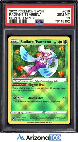 Pokemon 2022 Radiant Tsareena 016/195 Silver Tempest GEM MINT PSA 10 - Image 1