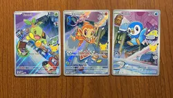 Pokemon TCG First Partner Illustration Collection Series 1 Gen 4 Sinnoh Starters - Image 1