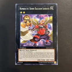 Yu-Gi-OH Number 64: Ronin Raccoon Sandayu SHSP-EN051 1st Edition Lightly Played - Image 1