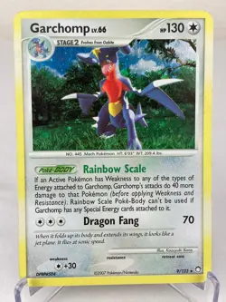 Garchomp 9/123 - Mysterious Treasures Holo Rare Pokemon Card - LP / MP - Image 1