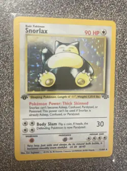 1999 Pokemon TCG Snorlax Jungle Holo Card 11/64 Unlimited - Very Rare - Image 1