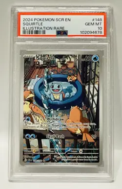 Squirtle *PSA 10* 2024 Pokemon SCR En-Stellar Crown Illustration Rare #148 - Image 2